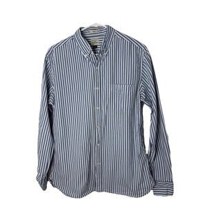 J.Crew Men’s Slim Fit Blue & White Stripe Oxford Button-Down Shirt Large
